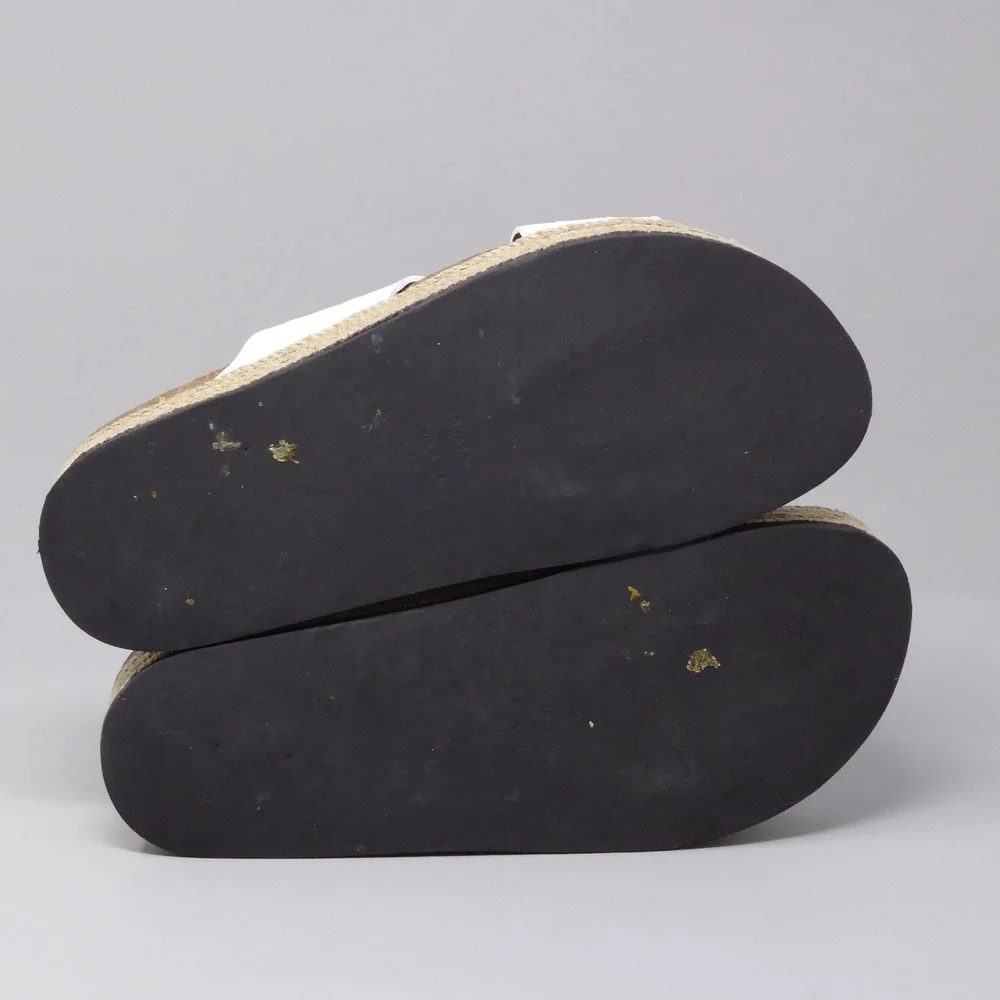 Aquatalia White Cross-Strap Platform Sandals - Picture 6 of 9